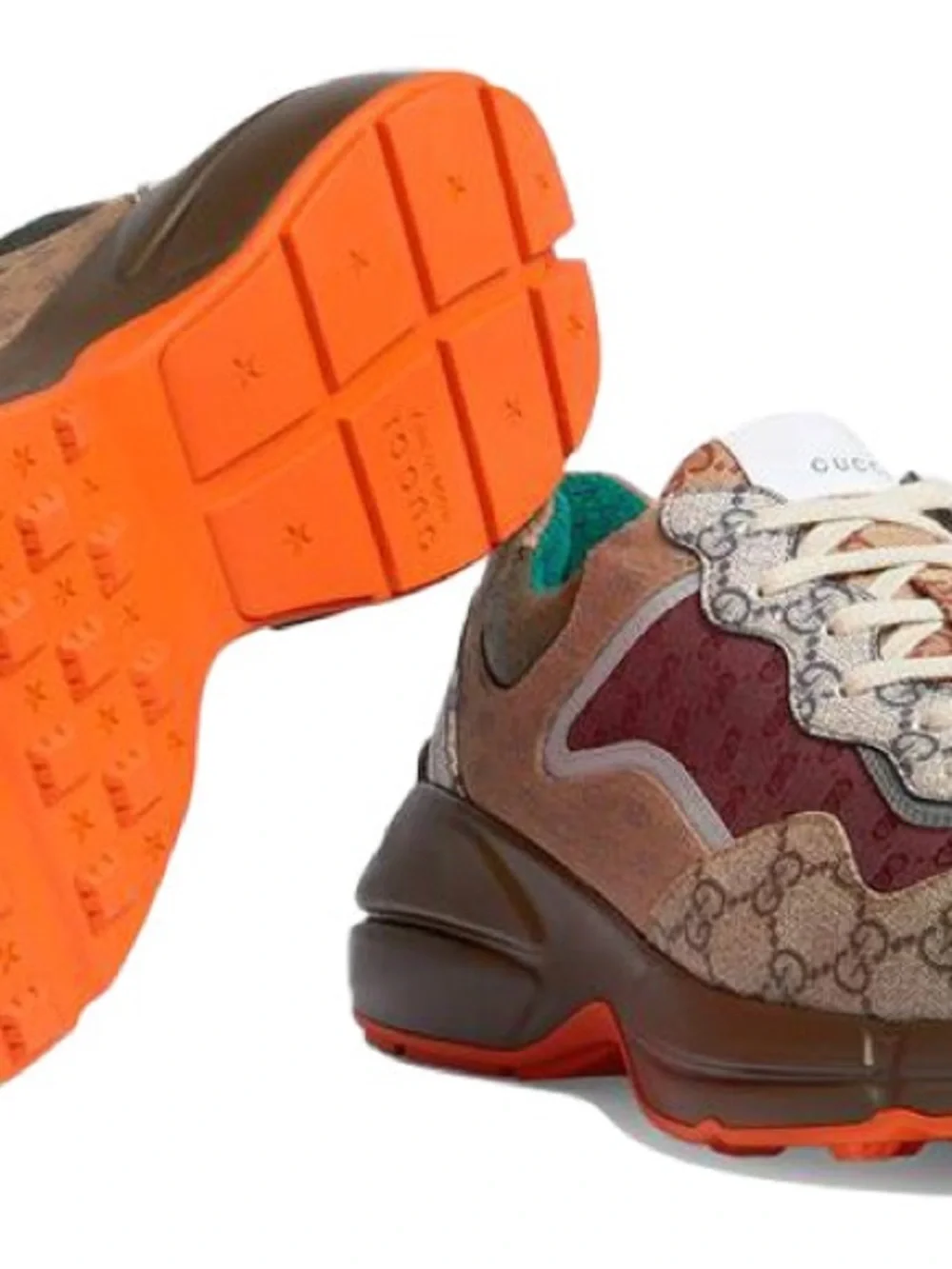 Gucci Kids GG Canvas Runner Sneaker - Brown/Red/Green/Orange